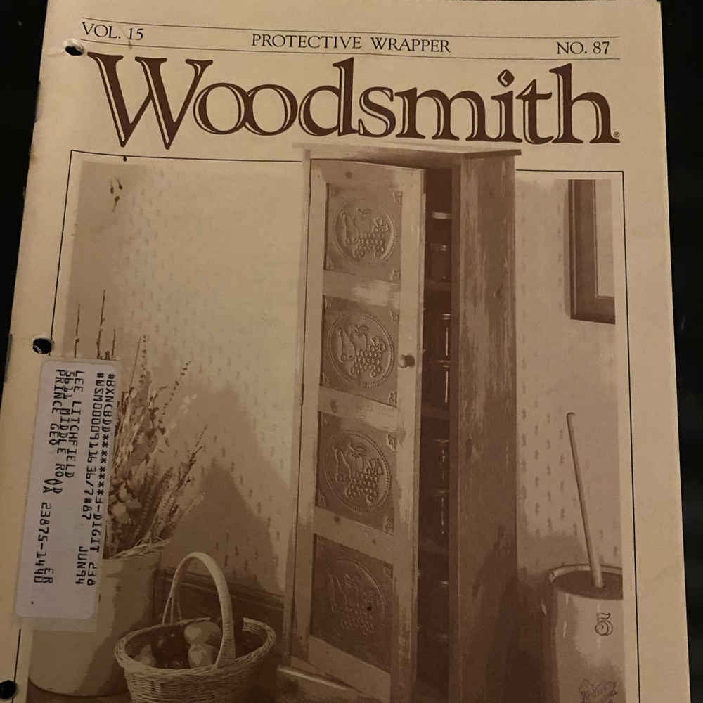 🎉5/$10🎉Woodsmith magazine vol 15 number 87 June 1993 fire truck,jelly cupboard